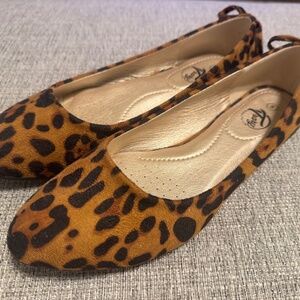 Cheetah print ballet shoes